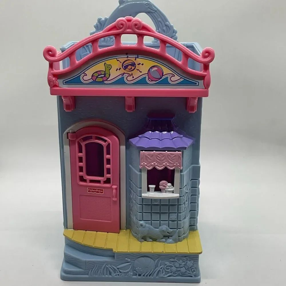 Vintage Fisher-Price Blue, Pink & Purple Sweet Streets Seaside Play Shop